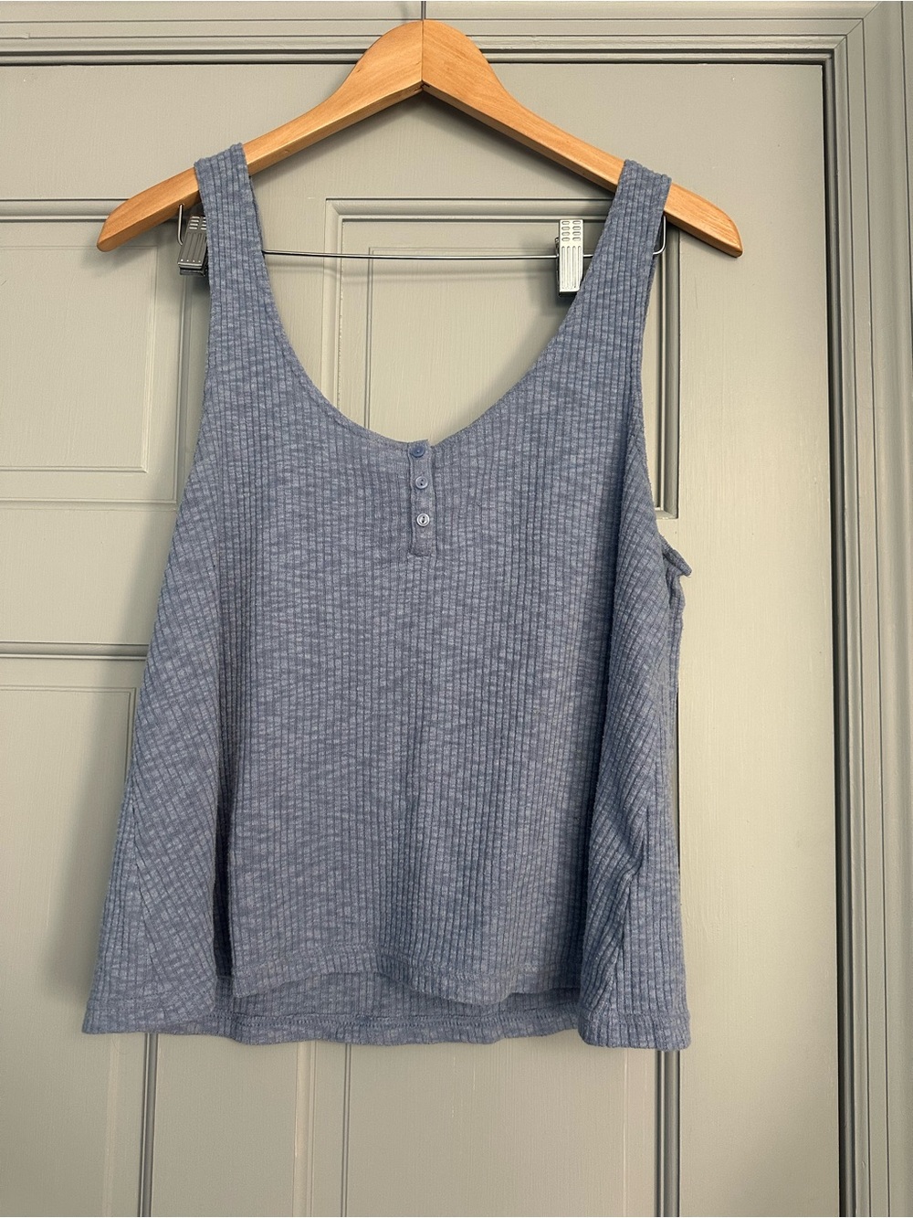 Light Blue Ribbed Pajama Set - Picture 2 of 5